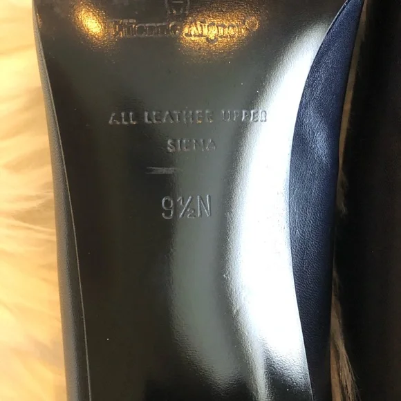 Etienne Aigner Siena Flat Black Leather Pumps 9.5N - Picture 9 of 12